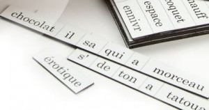Kylskåpspoesi Französische Wörter